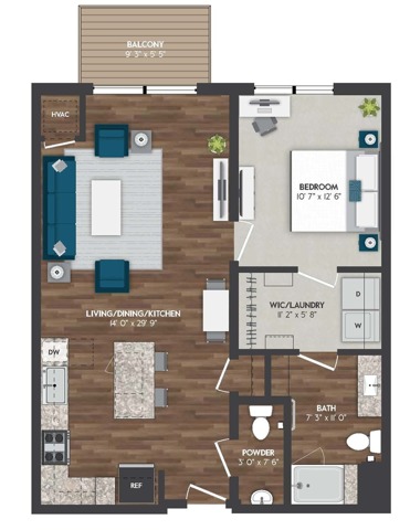 B11 | 1x1 | 821 sq ft