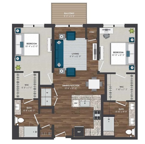 C4 | 2x2 | 1074 sq ft