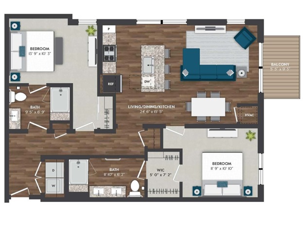 C5 | 2x2 | 1120 sq ft