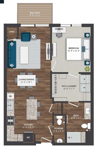 One Plus | 1x1 | 802 sq ft