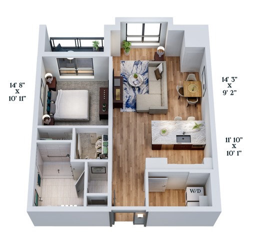B11 | 1x1 | 790 sq ft