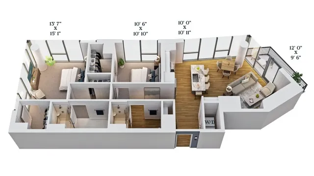 C3.2 | 2x2 | 1241 sf