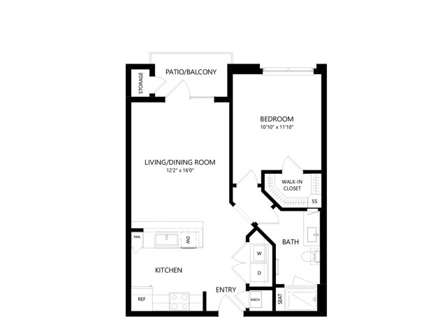A1A | 1 bed 1 bath | from 679 square feet