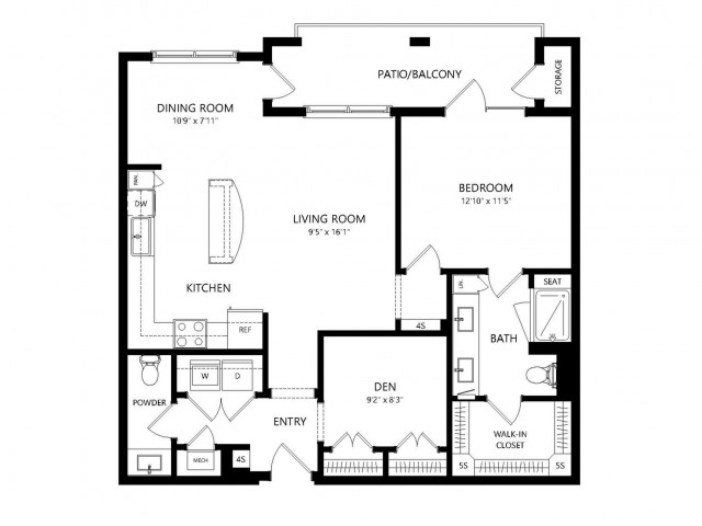 A4 | 1 bed 1 bath | from 989 square feet