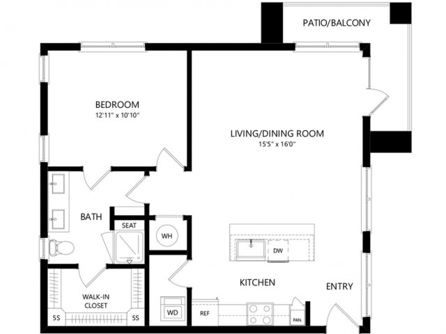A8 | 1 bed 1 bath | from 809 square feet