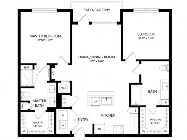 B1HC | 2 bed 2 bath | from 1051 square feet