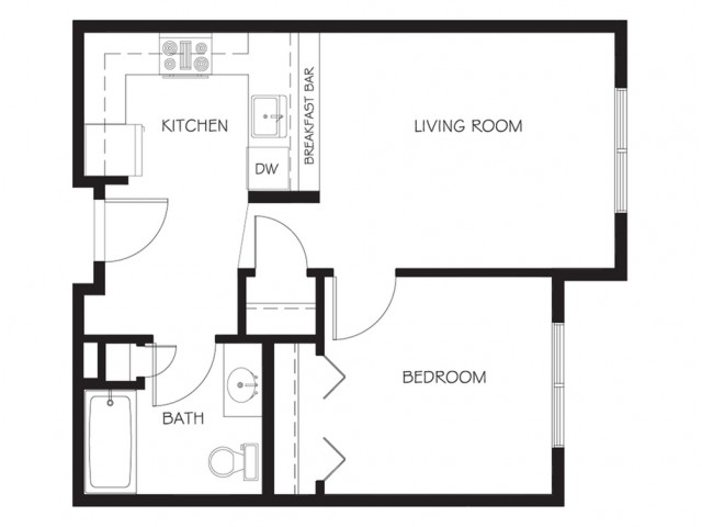 A21 | 1 bed 1 bath | from 552 square feet