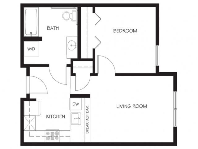 A24 | 1 bed 1 bath | from 569 square feet