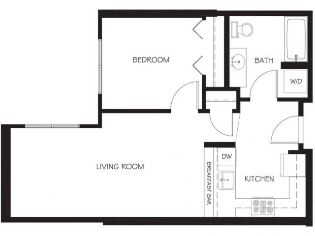 A26 | 1 bed 1 bath | from 622 square feet