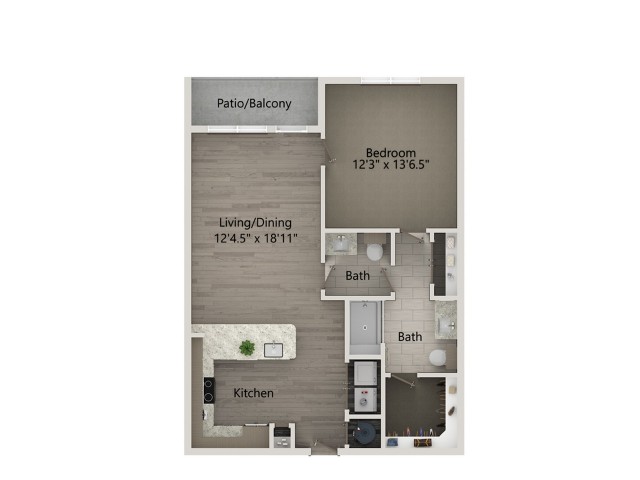 A4A | 1 bed 1 bath | from 836 square feet