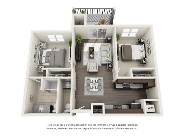 2 Bedroom 1.5 Bathrooms