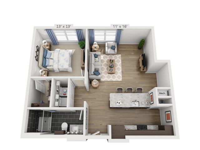Overture Fair Ridge 62+ Active Adult Apartment Homes - A3.1-SR