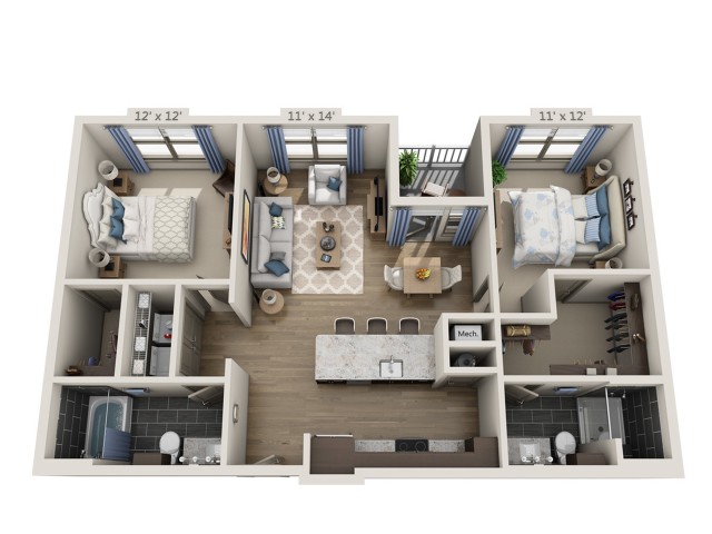 Overture Fair Ridge 62+ Active Adult Apartment Homes - B2.1