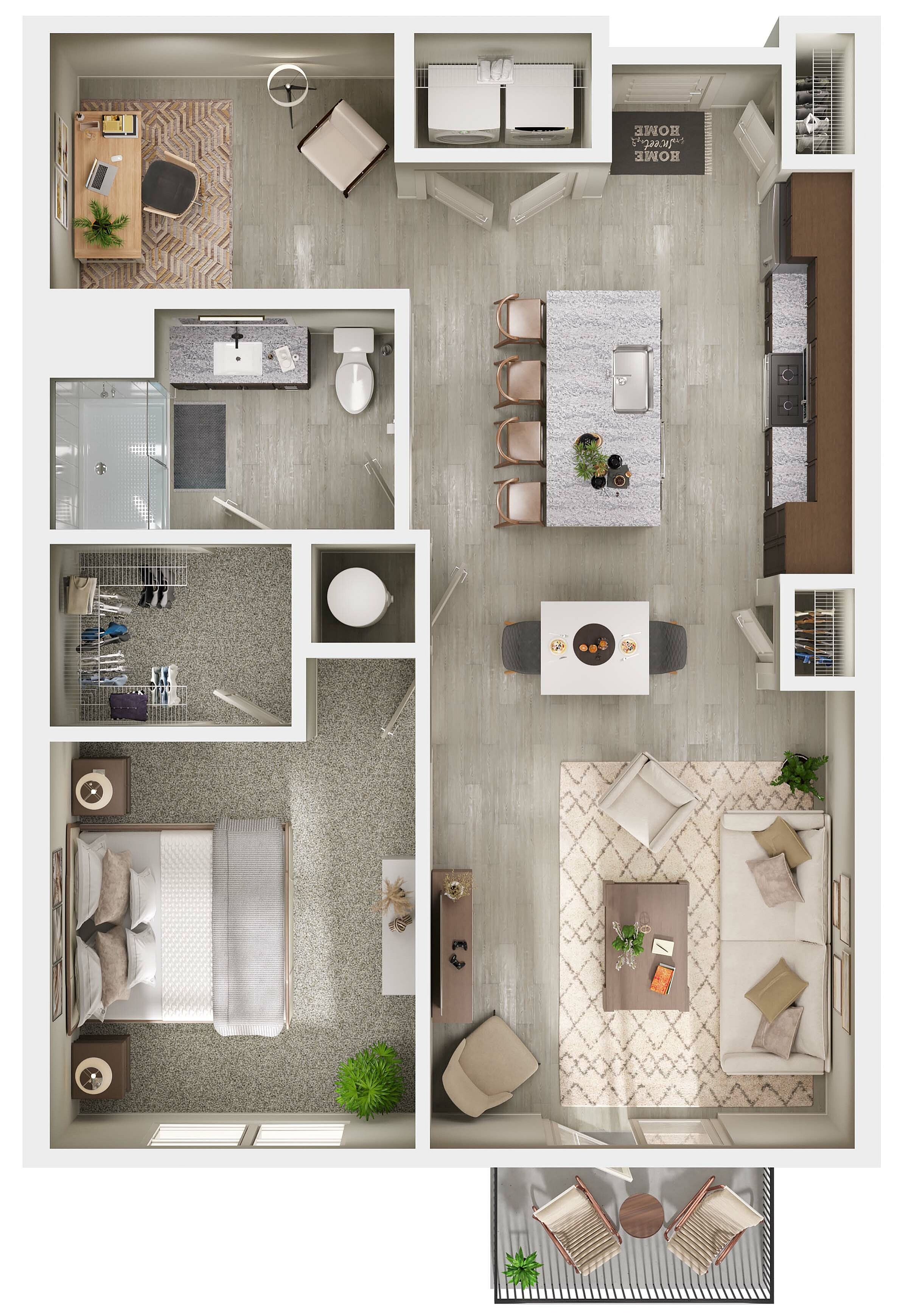 Elm | 1x1 | 962 sf