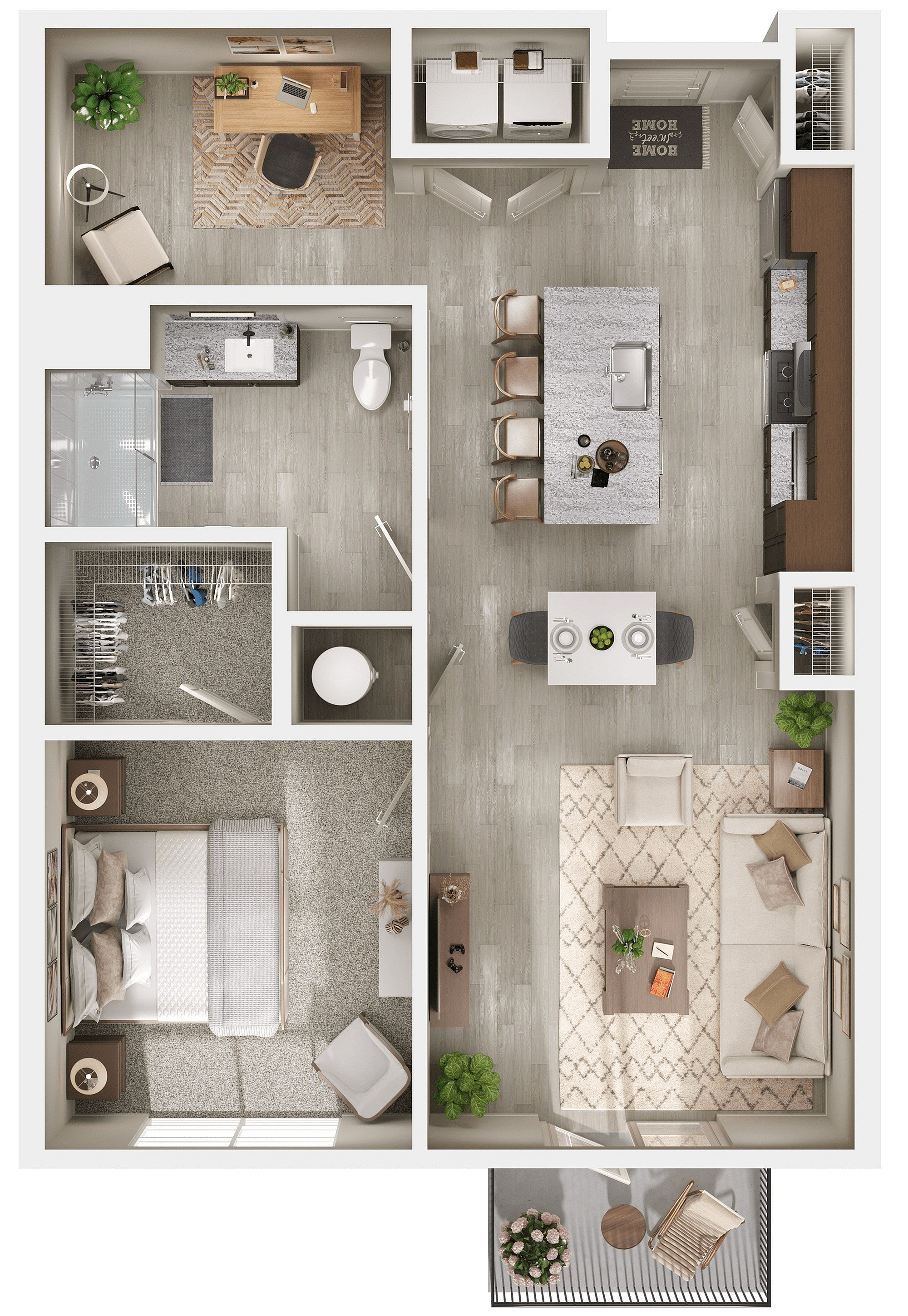 Elm | 1x1 | 962 sf