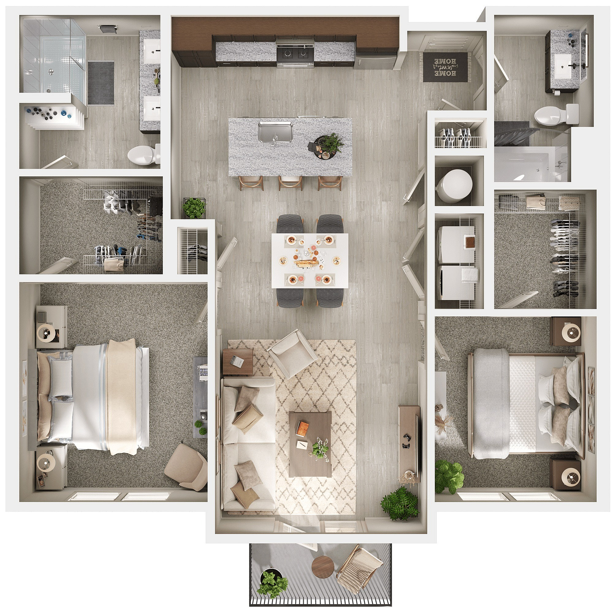Olive | 2x2 | 1192 sf