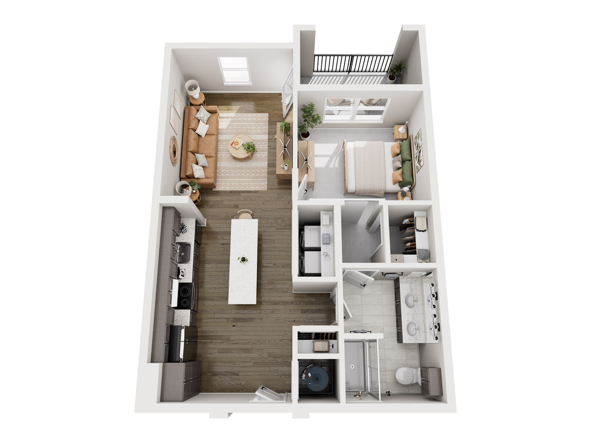 A1 | 1x1 | 740 sf