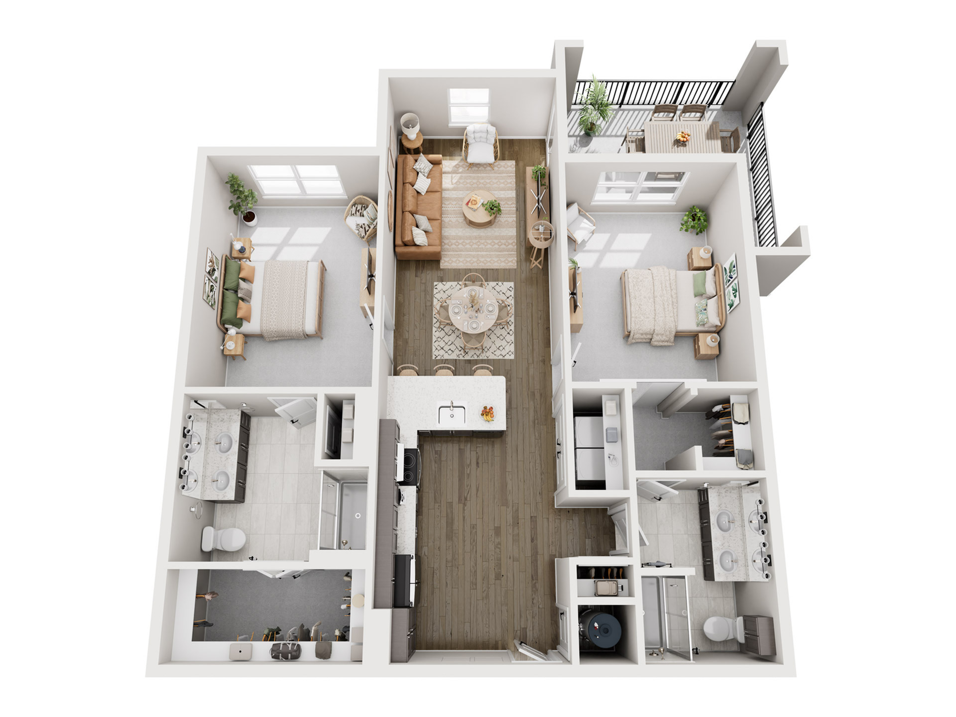 B5 | 2x2 | 1270 sf