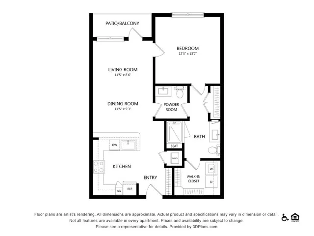 Everleigh Lakeline 60+ Active Adult Apartment Homes - A3D