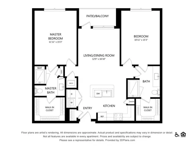 Everleigh Lakeline 60+ Active Adult Apartment Homes - B1A
