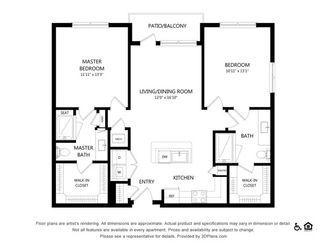Everleigh Lakeline 60+ Active Adult Apartment Homes - B1D