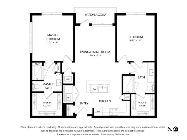 Everleigh Lakeline 60+ Active Adult Apartment Homes - B1E