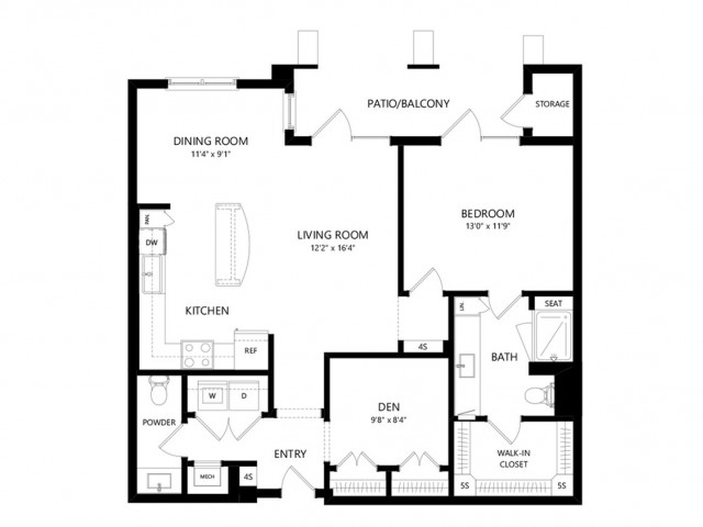 A4A | 1 bed 1 bath | from 994 square feet