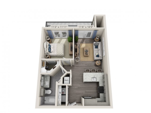 A6 | 1 bed 1 bath | from 649 square feet