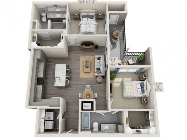 B3 | 2 bed 2 bath | from 1164 square feet