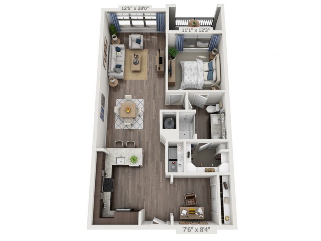 A3 | 1 bed 1 bath | from 969 square feet
