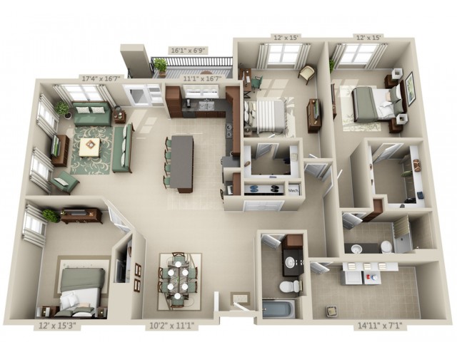Virtuoso | 3 bed 2 bath | from 1970 square feet
