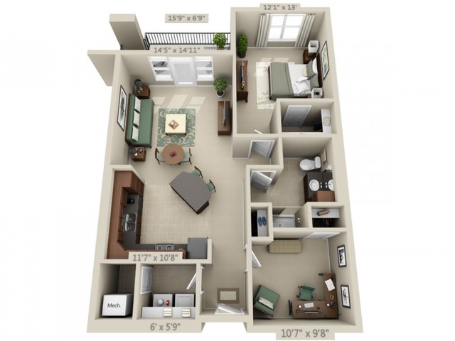 Encore | 1 bed 1 bath | from 1007 square feet