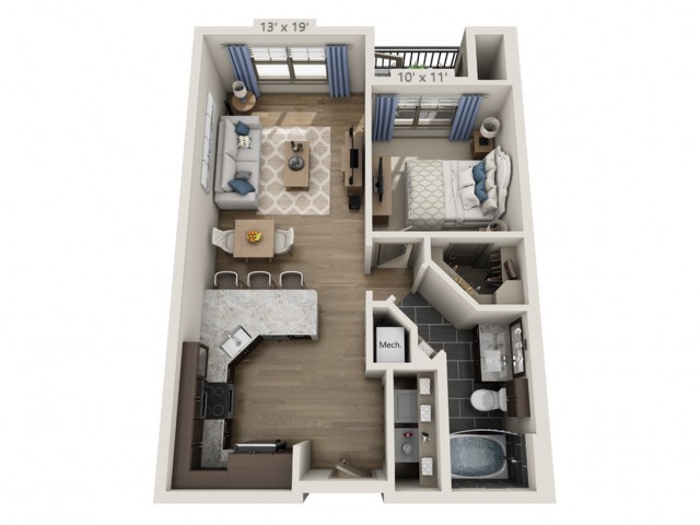 Nash | 1 bed 1 bath | from 691 square feet