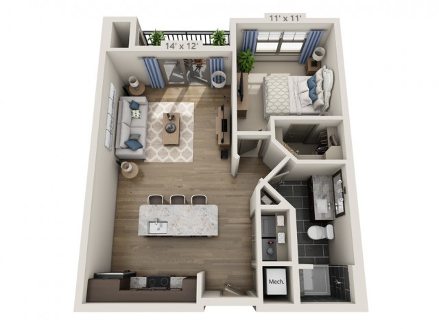 Dylan | 1 bed 1 bath | from 714 square feet