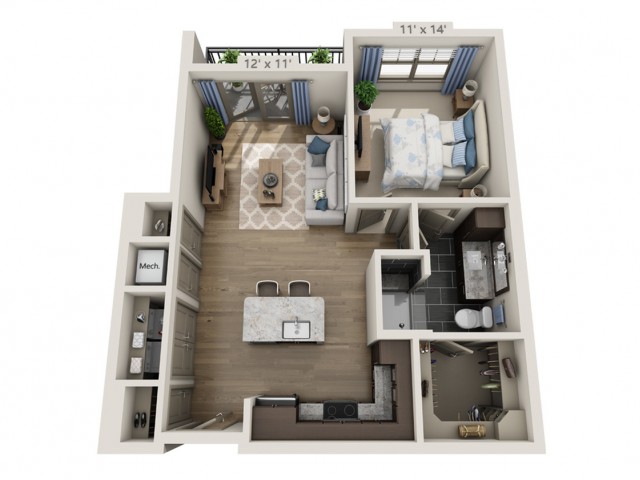 Joel | 1 bed 1 bath | from 732 square feet
