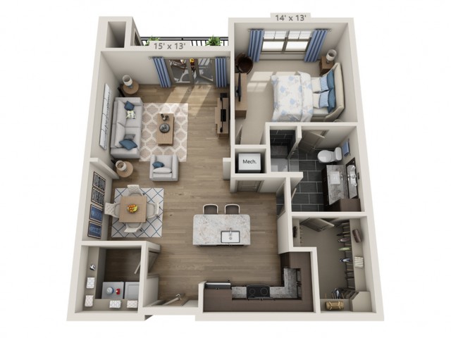 Lennon A | 1 bed 1 bath | from 852 square feet
