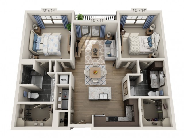 Clapton B | 2 bed 2 bath | from 1186 square feet