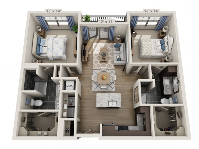 Clapton | 2 bed 2 bath | from 1042 square feet