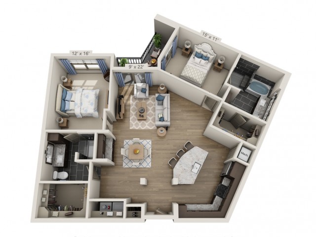 Taylor | 2 bed 2 bath | from 1346 square feet