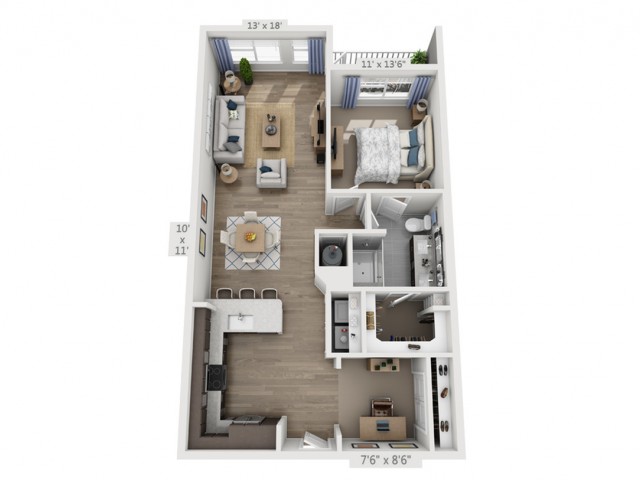 Presley | 1 bed 1 bath | from 972 square feet