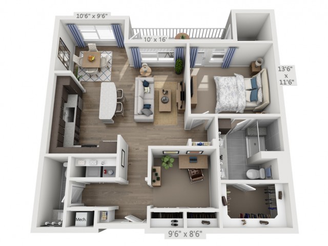 Santana | 1 bed 2 bath | from 990 square feet