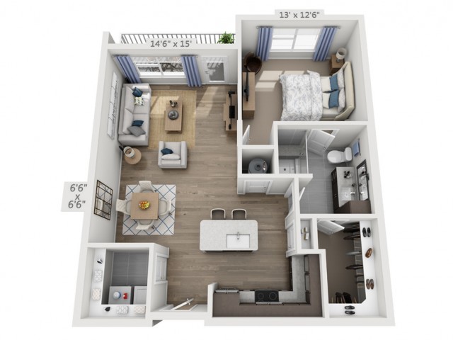 Dylan | 1 bed 1 bath | from 846 square feet
