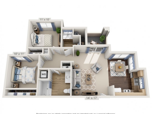 Springsteen | 2 bed 2 bath | from 802 square feet