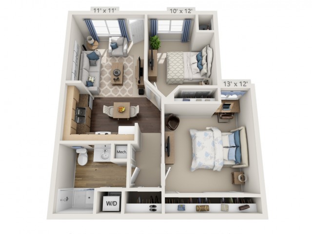 Harrison | 2 bed 1 bath | from 691 square feet