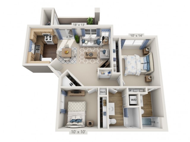 Dylan | 2 bed 2 bath | from 858 square feet
