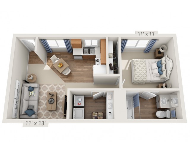 Winwood | 1 bed 1 bath | from 750 square feet