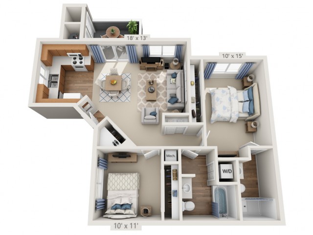 Dylan | 2 bed 2 bath | from 880 square feet