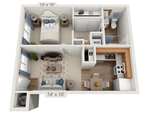 Garfunkel | 1 bed 1 bath | from 529 square feet