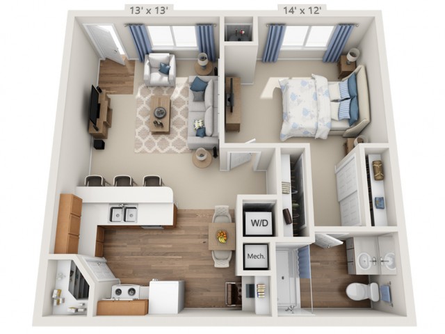 Joplin | 1 bed 1 bath | from 754 square feet