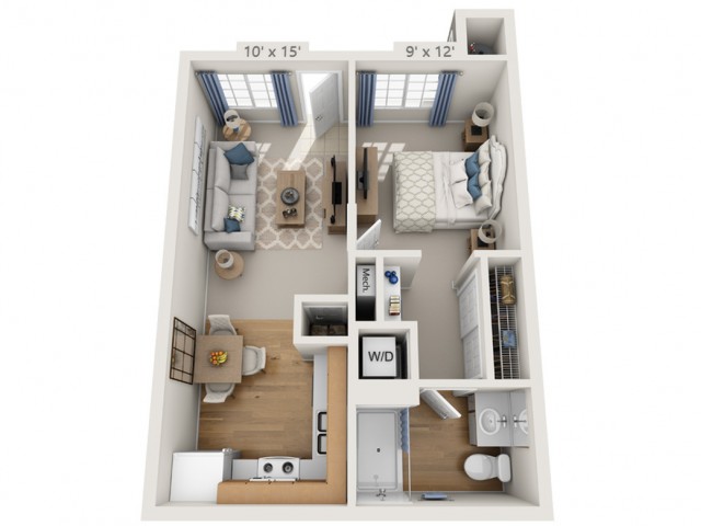 Garfunkel | 1 bed 1 bath | from 529 square feet